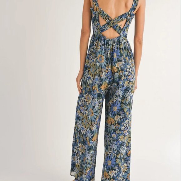 Cruising Square Neck Jumpsuit Midnight Multi - Picture 3 of 5